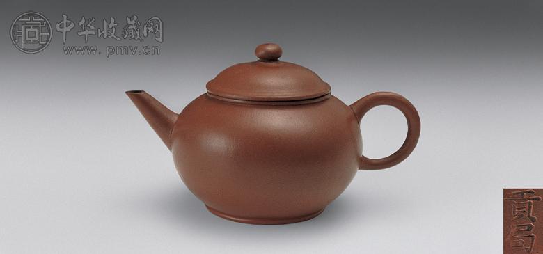 民国 贡局款朱泥水平壶