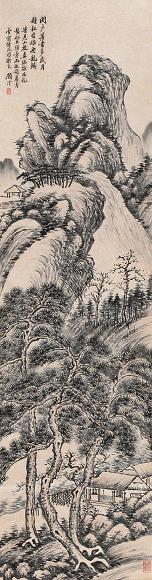 顾沄 近代 松山图 立轴 水墨纸本