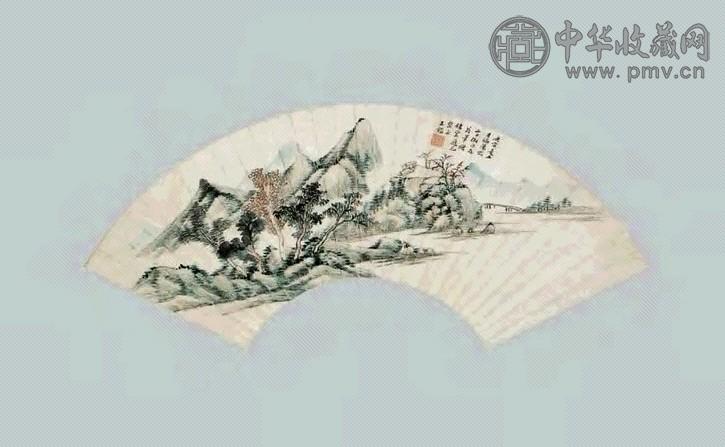 王鉴 山水 扇面 纸本
