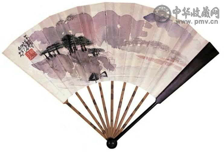 近现代 林风眠 西湖春晓图 扇面