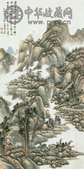 张石园 近代 云多不计山深浅 轴