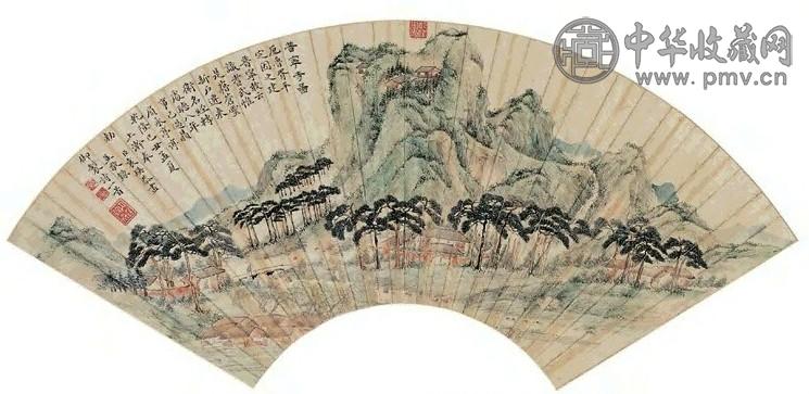 清 袁瑛 普宁寺图 镜心