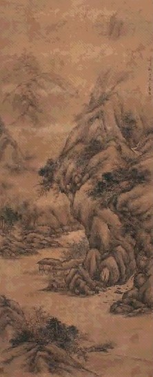 沈宗骞 山水(清仿) 立轴 设色绢本
