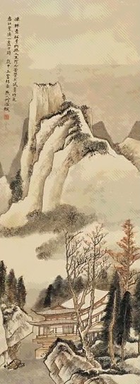 何海霞 雪景山水 立轴 设色纸本