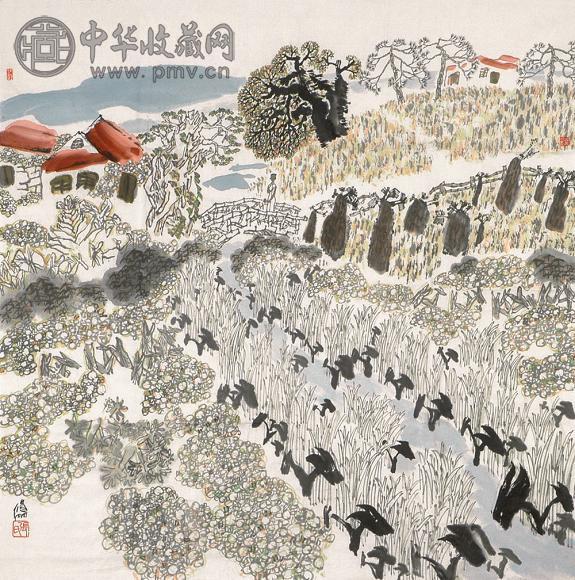 张修竹 山水系列三 镜心 纸本