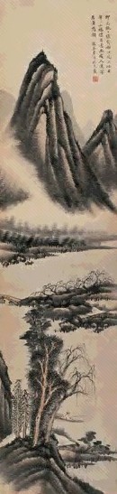 张晖 春溪独钓图 轴 纸本设色