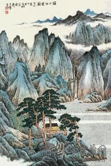 宋玉麐 1994年作 岭上白云图 立轴 设色纸本