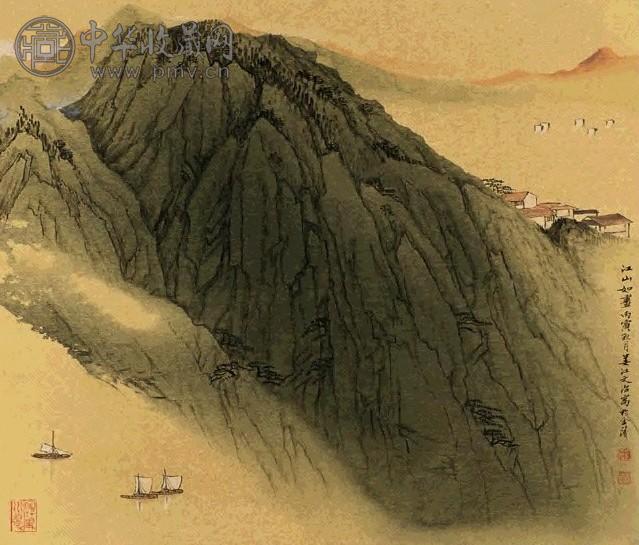 宋文治 江山如画 镜心 设色纸本