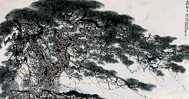 当代 刘宝纯 古松节月 幅