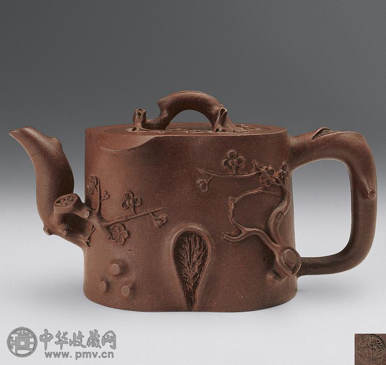 清嘉庆 杨凤年款紫砂梅段壶