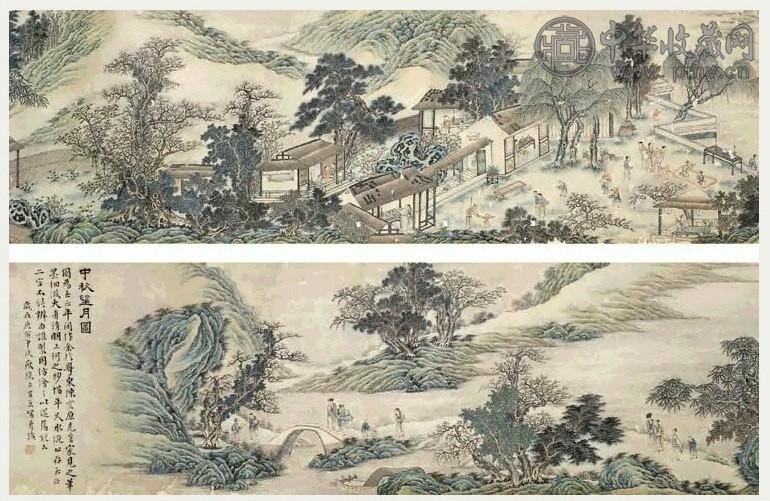 清 上官惠 中秋望月图 卷