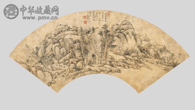 李为宪 山水 扇面 纸本
