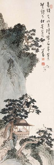 溥儒 山水 立轴 纸本