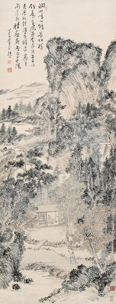 溥儒 山水 设色纸本