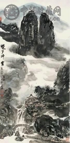 孔仲起 丁卯(1987年)作 双笋插云 镜心 设色纸本