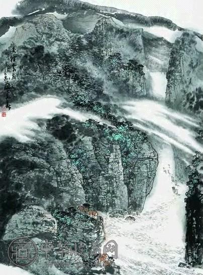 许占志 巫峡烟云图 镜心 纸本