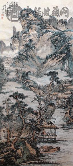 陈半丁 云谷清幽图 镜心 纸本