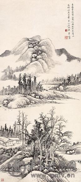 李秋君 山水 立轴 纸本