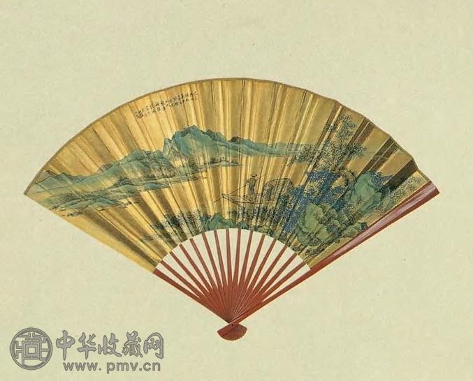 彭晹 现代 青山入舟 成扇