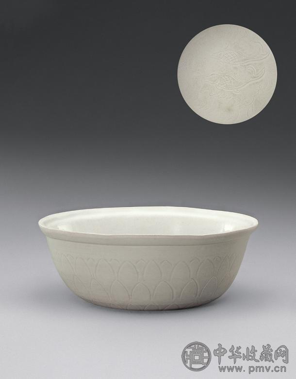 宋 湖田窑仿定双鱼纹洗