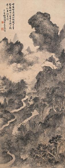 胡佩衡 高秋图 立轴 水墨纸本