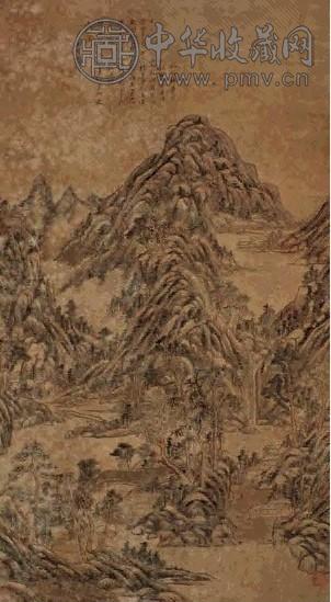 王原祁 甲午(1714年)作 溪山春晓图 立轴 设色绢本