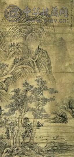 清 施溥 仿董源笔意 轴