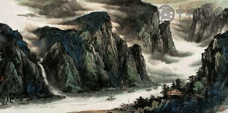 魏照涛 壬午(2002)年作 西陵峡雨后 镜心 设色纸本