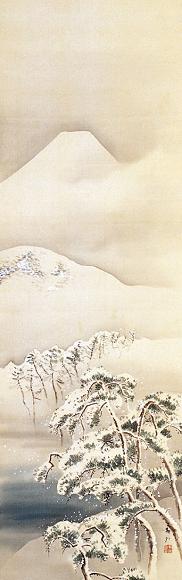 耕外 雪景 立轴 设色绢本