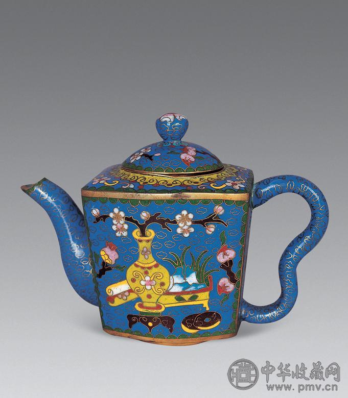 民国 景泰蓝博古小壶
