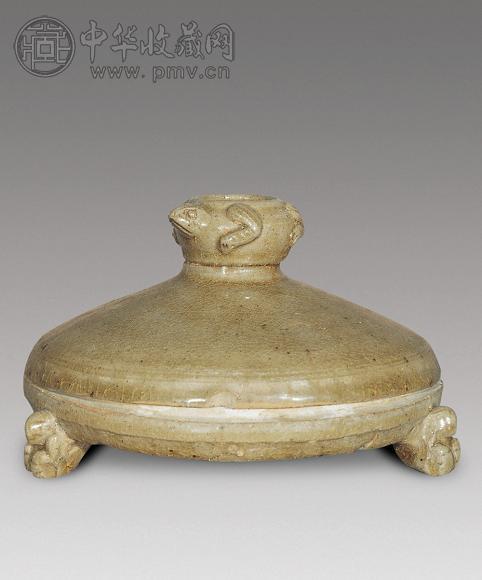 晋 青釉蛙钮盖砚