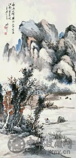 姚叔平 山水 立轴 纸本