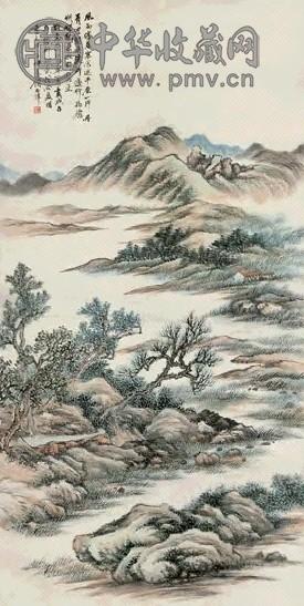 顾麟士 甲子(1924年)作 江南春色 立轴 设色纸本