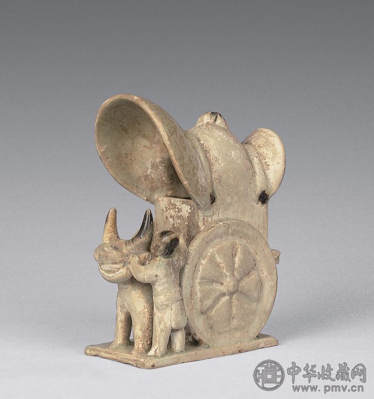 东晋 褐色点彩青瓷牛车