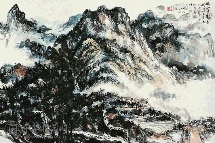 王康乐 山水 立轴 设色纸本