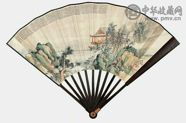 近现代 祁崑 腾王阁 成扇