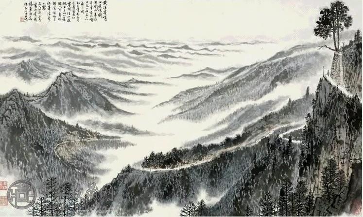 宋文治 1964年作 黄洋界 镜心 设色纸本