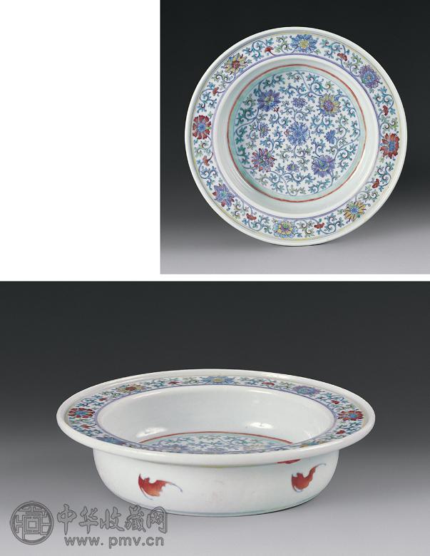 清乾隆 斗彩缠枝莲纹洗