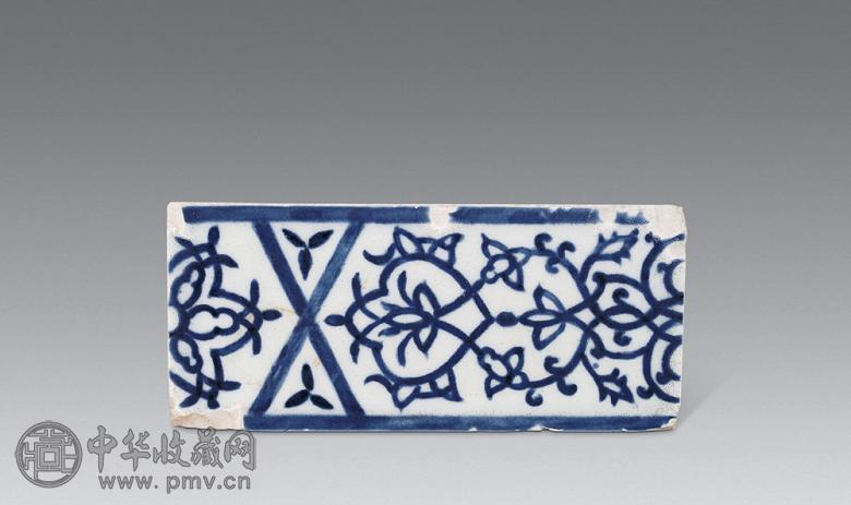 明宣德 青花花卉瓷砖