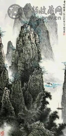 白雪石 奇峰独秀 镜心 设色