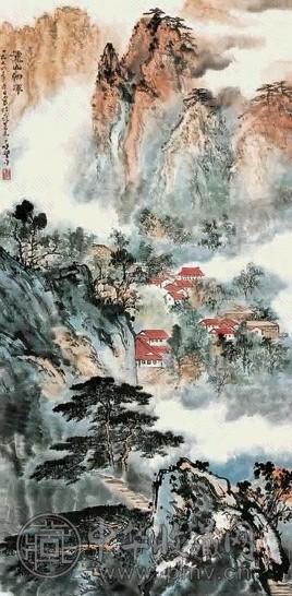 应野平 庐山朝晖 立轴 水墨纸本