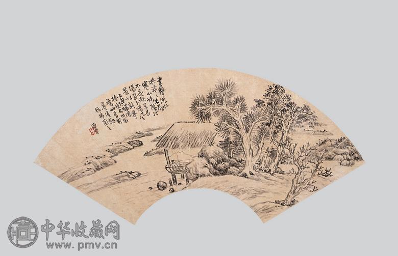 陈半丁 山水 扇面 纸本