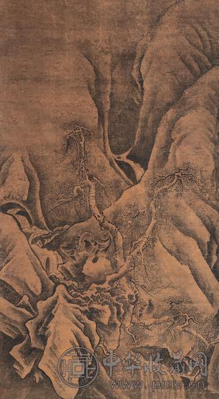 范宽(款) 万山飞雪图 立轴 绢本