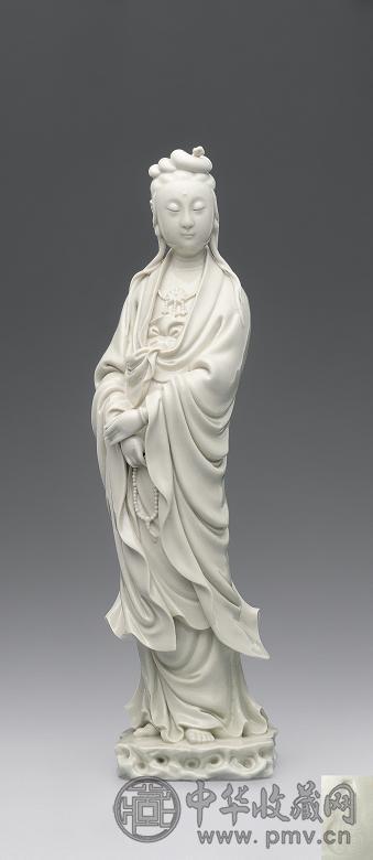 清中期 德化窑白釉观音像
