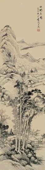 戴本孝 山水 立轴 纸本