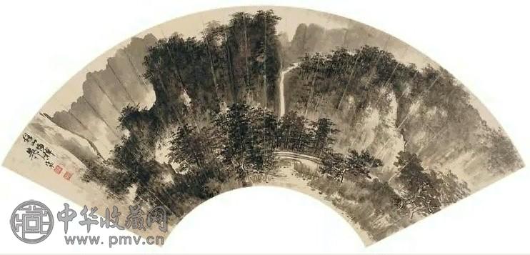 谢稚柳 溪山归棹 镜心 水墨纸本