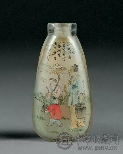 清晚期水晶内画人物鼻烟壶收藏资讯|艺术家|书画家|书画名人|书法家