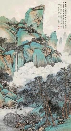 吴穀祥 庚子(1900年)作 桃源仙踪 立轴 设色纸本