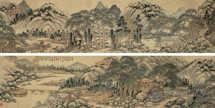 近现代 秦祖永 山水 卷