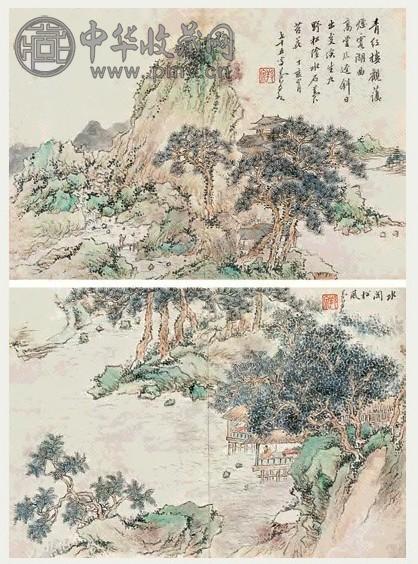 清 吕浩 仿古山水 册页(12开)